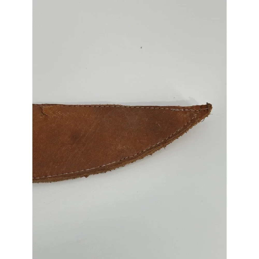 Vintage Handmade Leather Knife Sheath W/ Belt Loop 11
